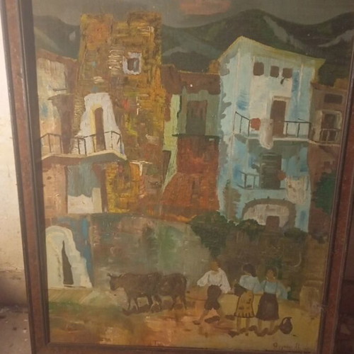 Angelos Pyriochos painting like new, oil painting from youth