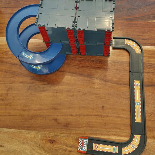 Two-Story Car Garage used, plastic assembly toy