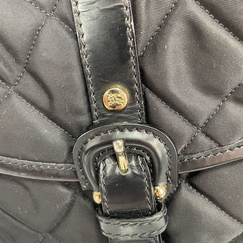 Burberry canvas black shoulder bag like new