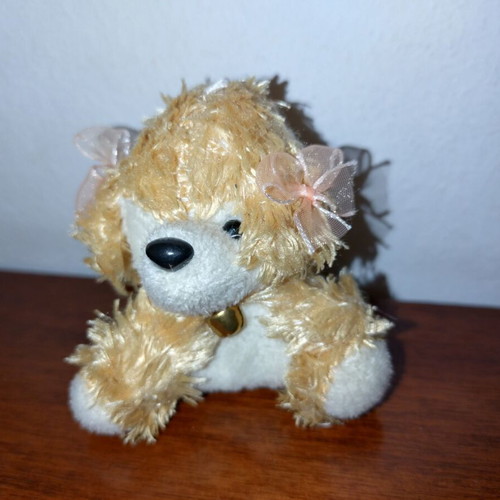 Small plush animals used, set of 6, keychain size