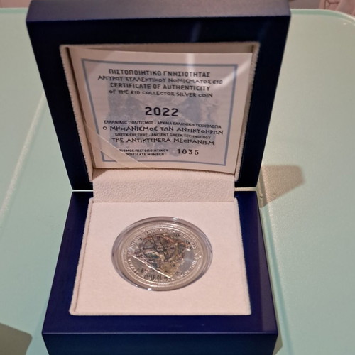 Silver Collectible 10 Euro Coin 2022 Proof Mechanism of Antikythera
