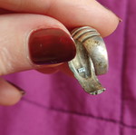 Silver 925 ring refurbished, broken at the back