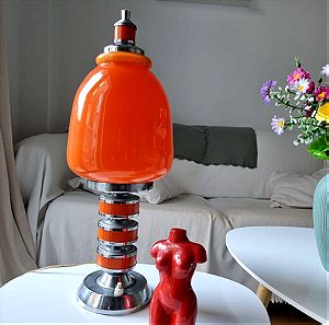 Space age Vintage Orange lamp in amazing condition 43 εκατοστά ύψος
