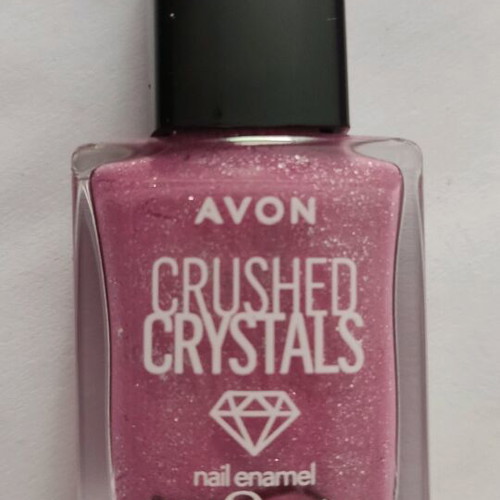 Avon nail polish purple lilac with silver glitter new