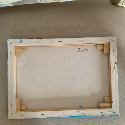 Artwork handmade painting on cardboard 36x25 cm