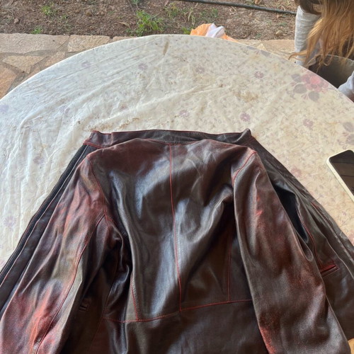 Leather jacket women like new, genuine leather