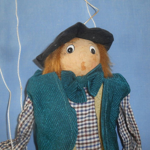 Boy Marionette used, height 40 centimeters