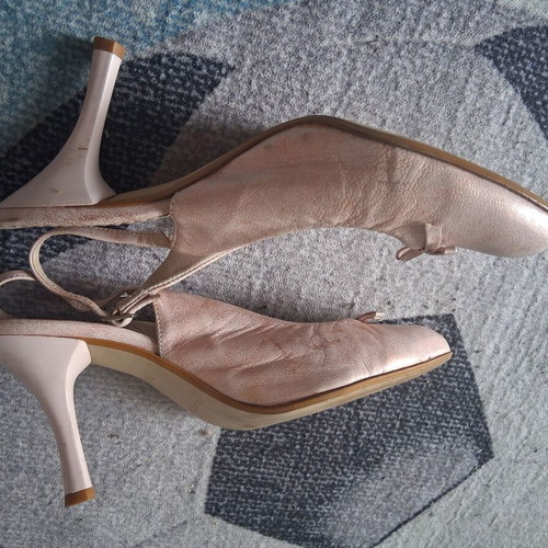 Elite sling back leather pumps size 37 used, pink