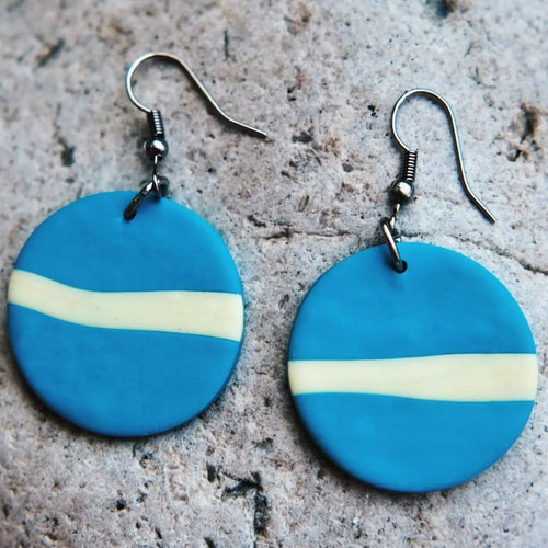 Handmade polymer clay dangle earrings new with stainless steel clasps