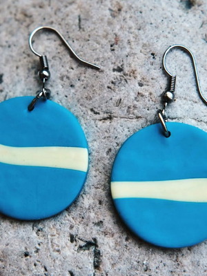 Handmade polymer clay dangle earrings new with stainless steel clasps