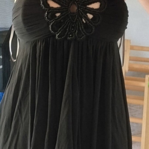 Lipsy London black dress like new, mini with impressive bust and backless design