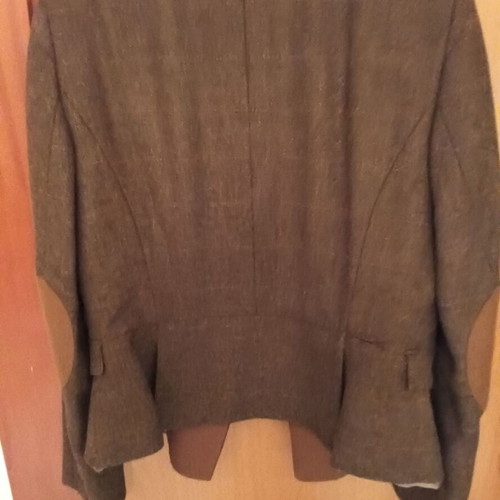 Zara short jacket without lapel new, brown, XL