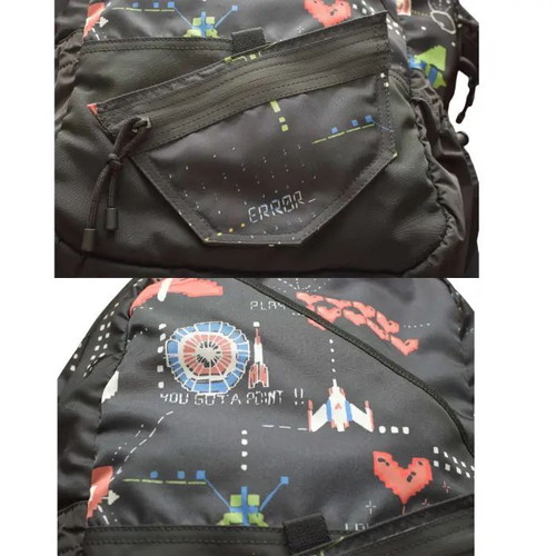 Valentino Garavani backpack used, Game print black multicolor