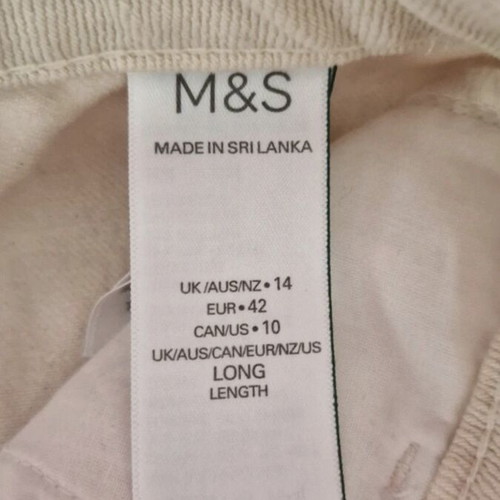 Wide Leg Denim Pants Marks & Spencer UK14 EUR42 like new, beige