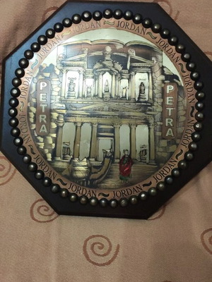 Vintage Oriental Wall Decor Petra Jordan used, 30x30 cm
