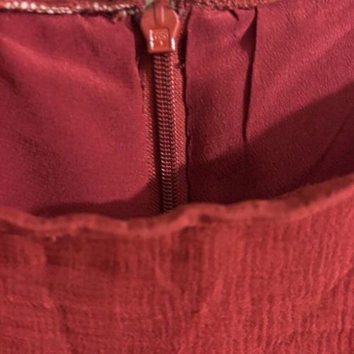 Elie Saab Silk Skirt Burgundy Size Medium Midi like new