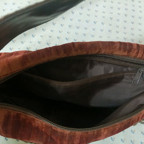 Velvet women's shoulder bag like new