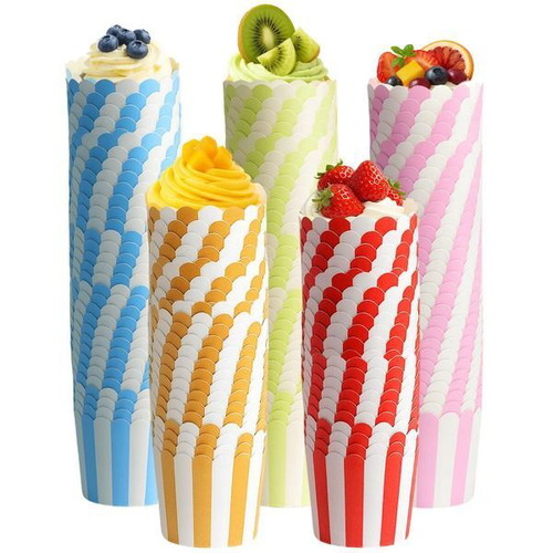 Paper muffin cups, 140 pcs, 5 colors