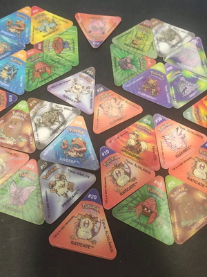 Pokemon Trio τάπες 3d μεταχειρισμένες, πακέτο 30 τεμαχίων