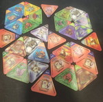 Pokemon Trio 3d tags used, pack of 30 pieces