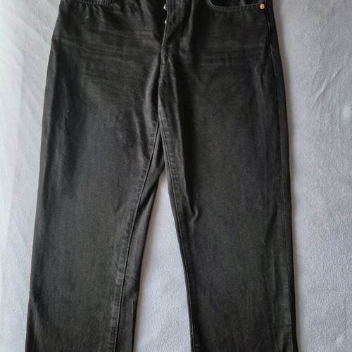 Black crop high-waisted jeans straight fit size EU38 like new