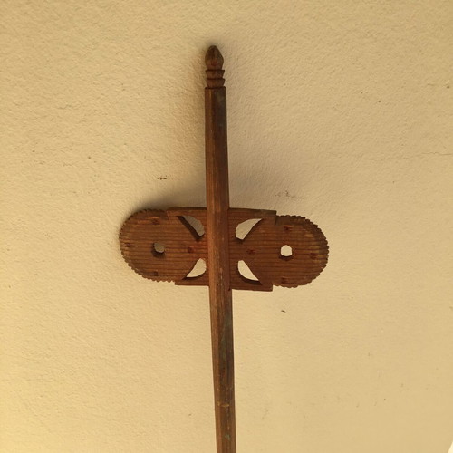 Authentic spinning distaff used, very old