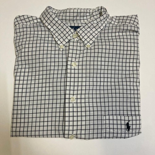 Ralph Lauren Oxford long sleeve shirt XL white black blocked with black pony