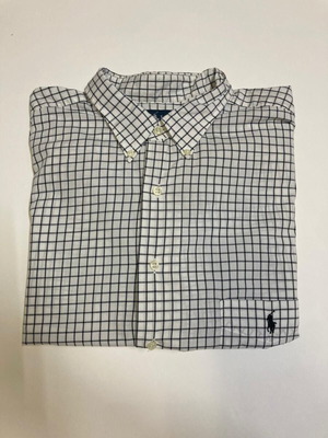 Ralph Lauren Oxford long sleeve shirt XL white black blocked with black pony