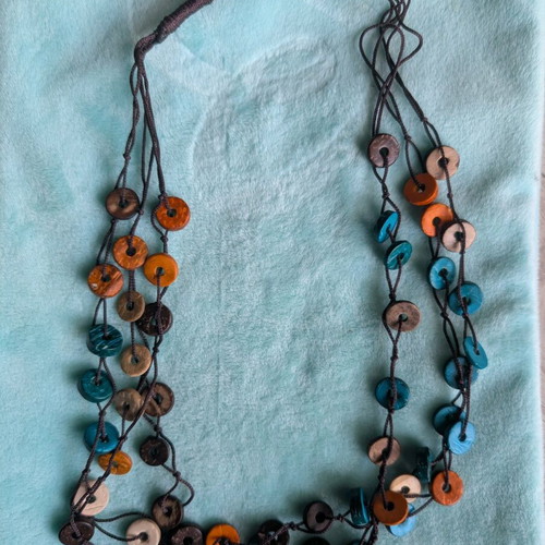 Beaded necklace boho style hand made like new