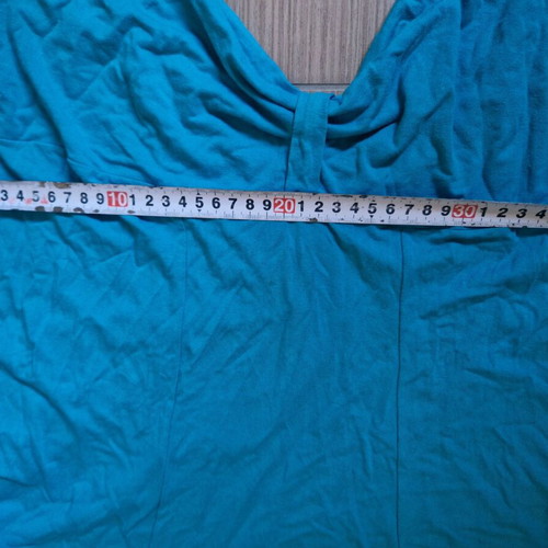 Beach dress used, cotton, turquoise, one size