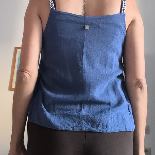 A.L.E. Blue Shirt Small with Medium Fit Like New