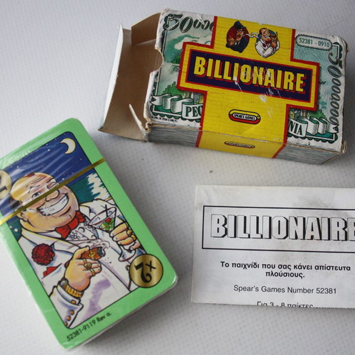 Billionaire portable card board game 1996 new, sealed