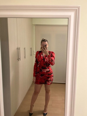 Tania CHRISTOFORATOU collection red mini dress like new
