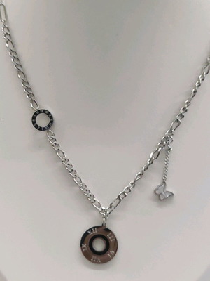 Steel necklace new, silver color