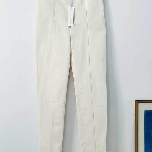 Ioanna Kourbela jeans new, ecru, high-waisted, fitted