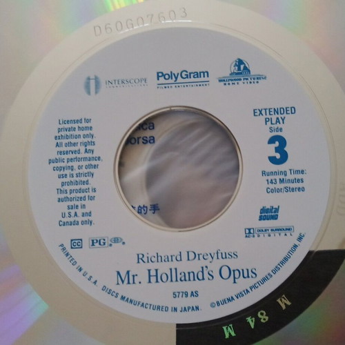 Mr. Holland's Opus 1995 LaserDisc widescreen edition, like new