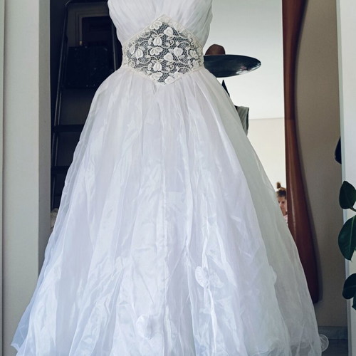Fairytale wedding dress like new, size S/M, white, length 140cm