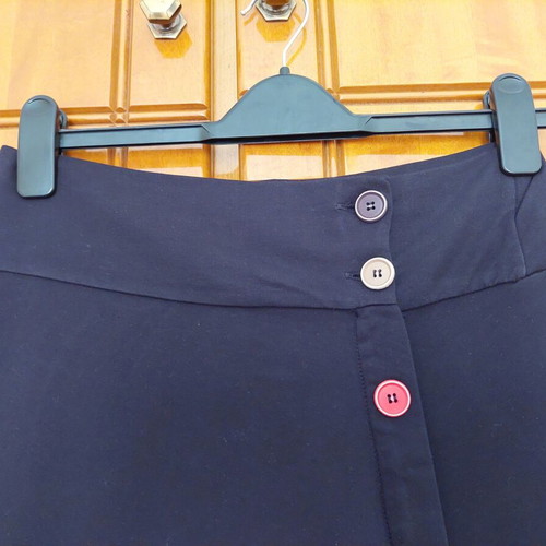 Heel Athens Lab asymmetrical black skirt like new with colorful buttons