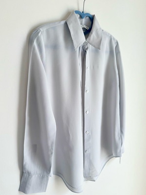 Zara shirt used, 100% silk, XS, tear and deodorant marks