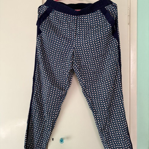 DKNY women's lightweight pants with geometric pattern, size S