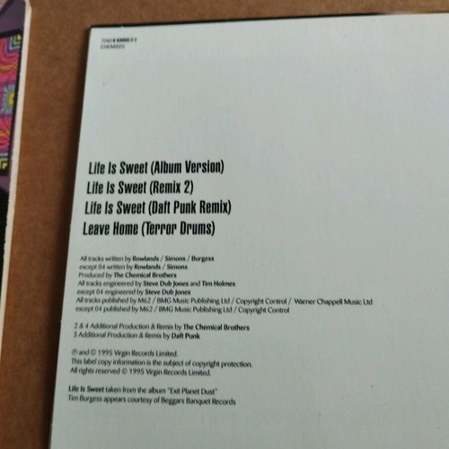 Chemical Brothers Life Is Sweet CD single parts 1 & 2 used, electronic