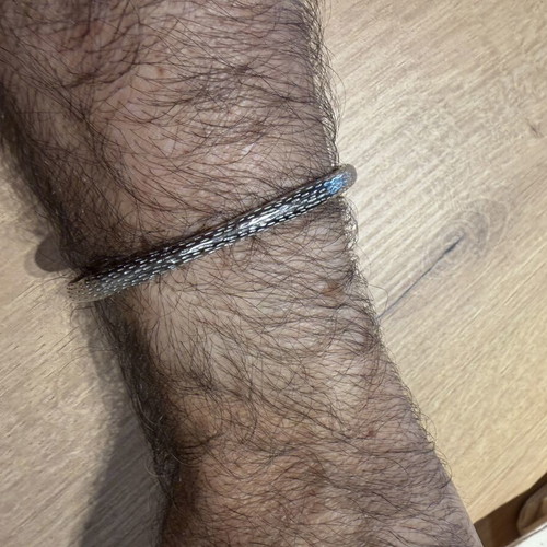 Elegatto Hammer Cuff Bracelet new, silver stainless steel