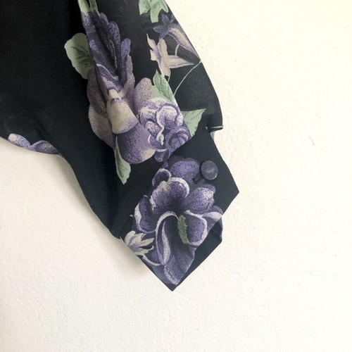 Vintage floral black BHS shirt new, size L 42