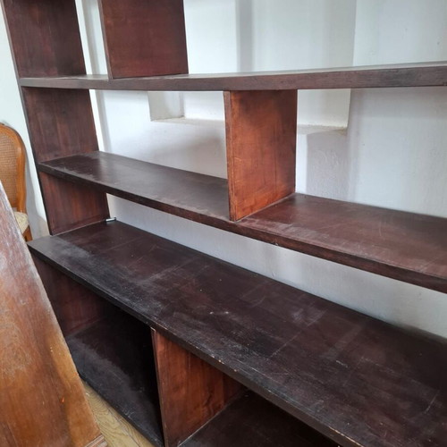 Wooden bookcase used with dimensions 160x180x26/36 cm