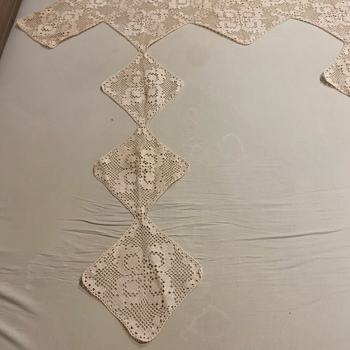 Handmade old table runner used