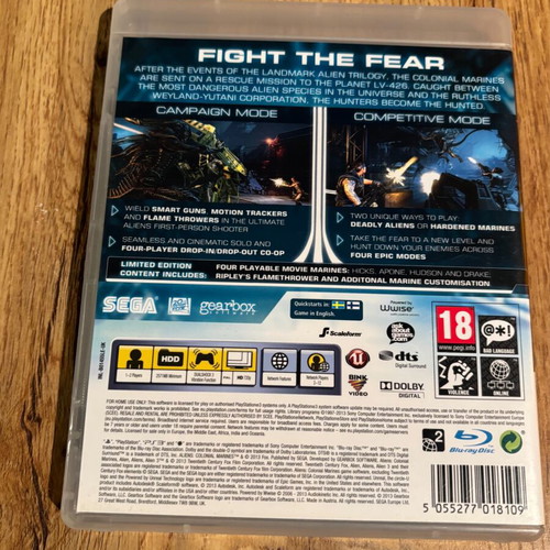 Aliens Colonial Marines Limited Edition PS3 used