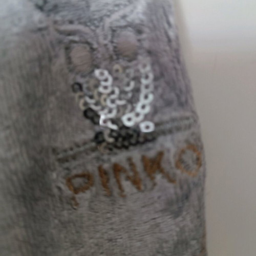 Pinco velour pants like new, size L (fits M), gray-silver