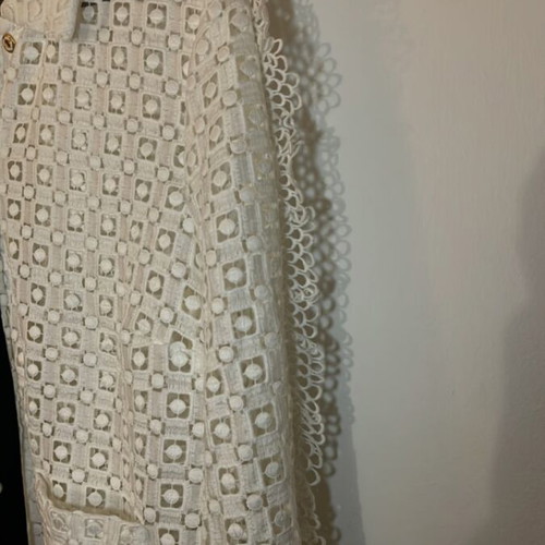 Cavalli class lace guipure shirt-jacket like new, black and white