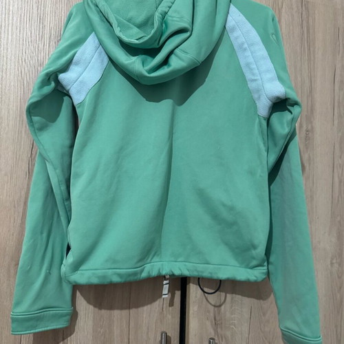 Bonfire women's fleece jacket used, green and turquoise