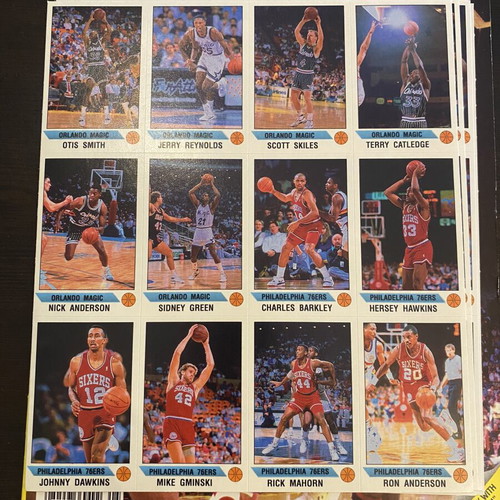 Panini NBA 1990-91 sticker album with complete set